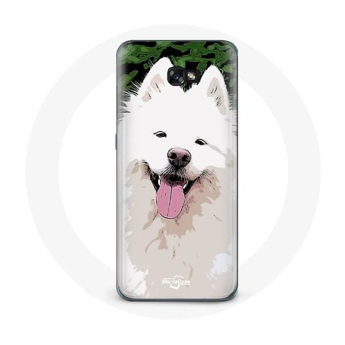 Coque - Samsung - Galaxy A8 2016 - Souple - Blanc - Samoyède blanc