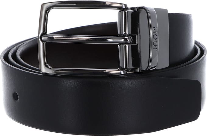 JOOP! Leren Riem Coll. Belt Reversible 3,0 CM W85 Black-D`Brown Zwart Donkerbruin