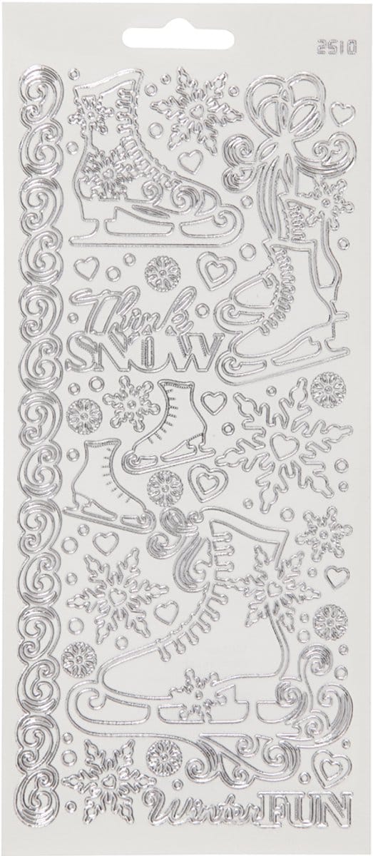 Stickers, schaatsen , vel 10x23 cm, 1 vel