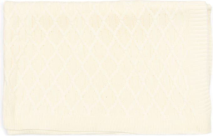 Riviera Maison Plaid 170x130 - Knit Cable Throw - Wit