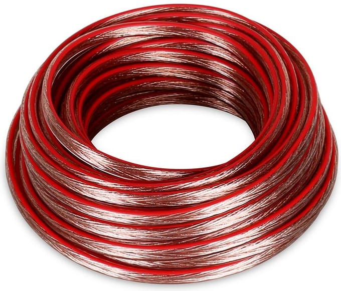 Luidsprekerkabel - PD Connex rol van 10 meter 1.5mm2 luidsprekerkabel - Transparant