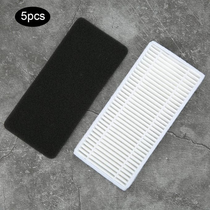 5 pièces Pièces de rechange pour filtre Convient pour Deebot N79 N79S Accessoires pour aspirateur robot white