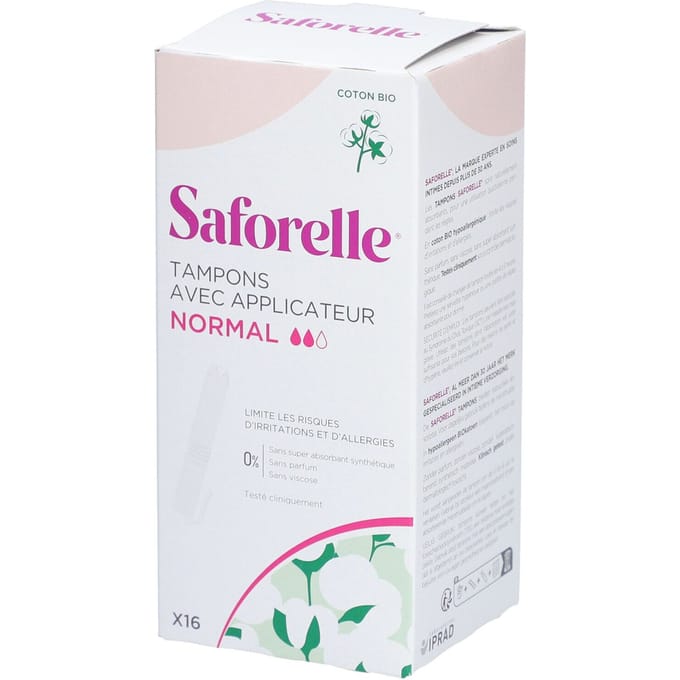 Saforelle® Coton Protect Tampons met Inbrenghuls Normal 16 Tampon