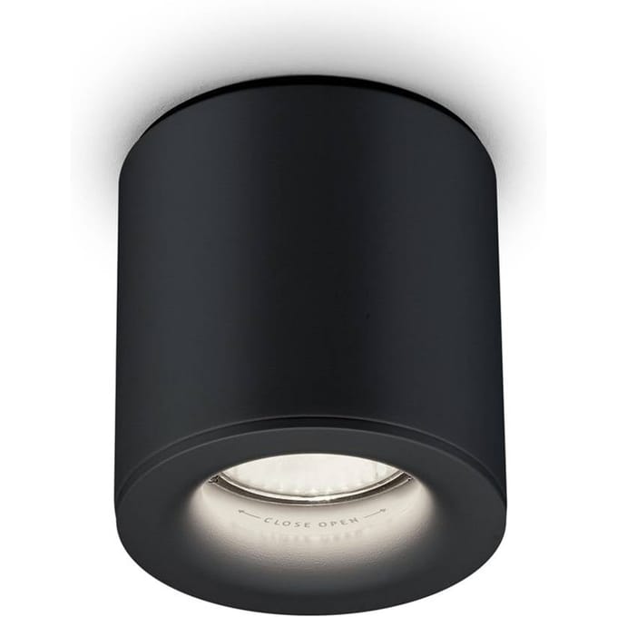 Helestra Lot buiten plafondlamp, IP65, zwart