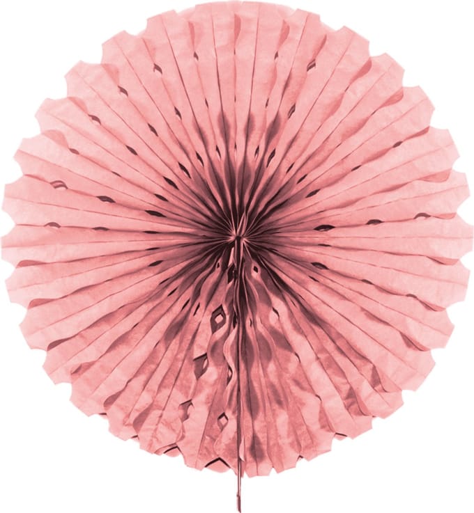 Folat - Papieren waaier Roze 45 cm