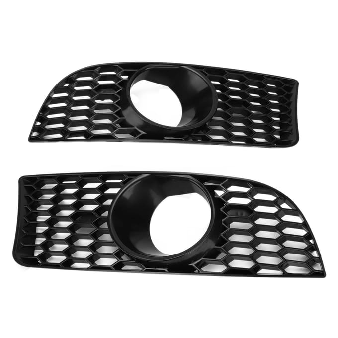 2 stuks voor M3 Stijl Voorbumper Mistlamp Grille Cover Accessoire Vervanging voor E90 E92 E93 black
