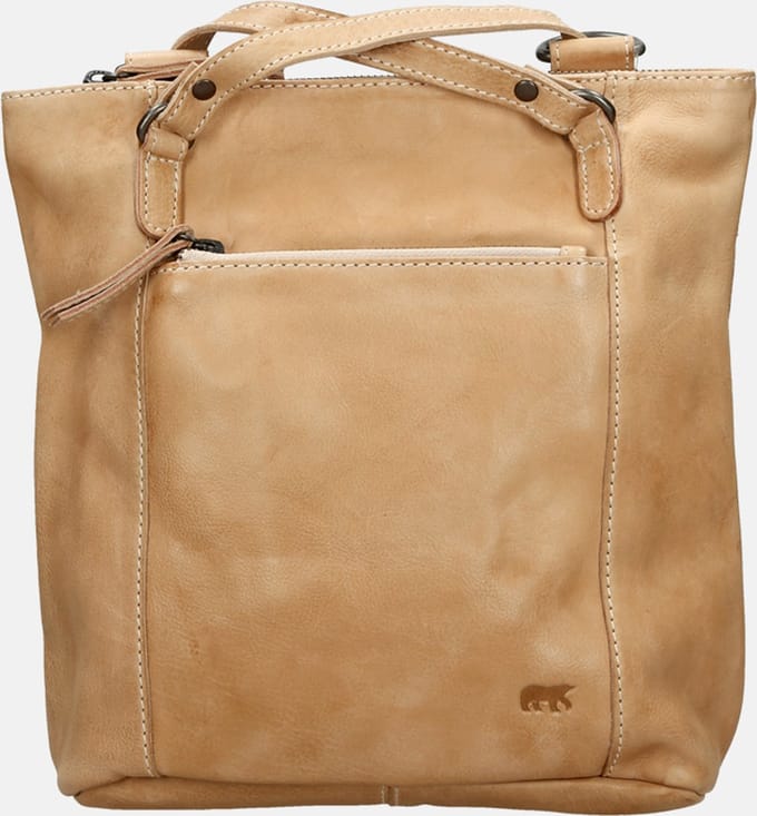 Bear Design Medium Schoudertas Dames - Leer - Sandy - Beige