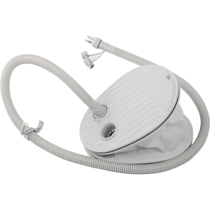 Pompe à pied XL Gonfleur portable avec 3 embouts de connexion de taille pour bateaux gonflables white
