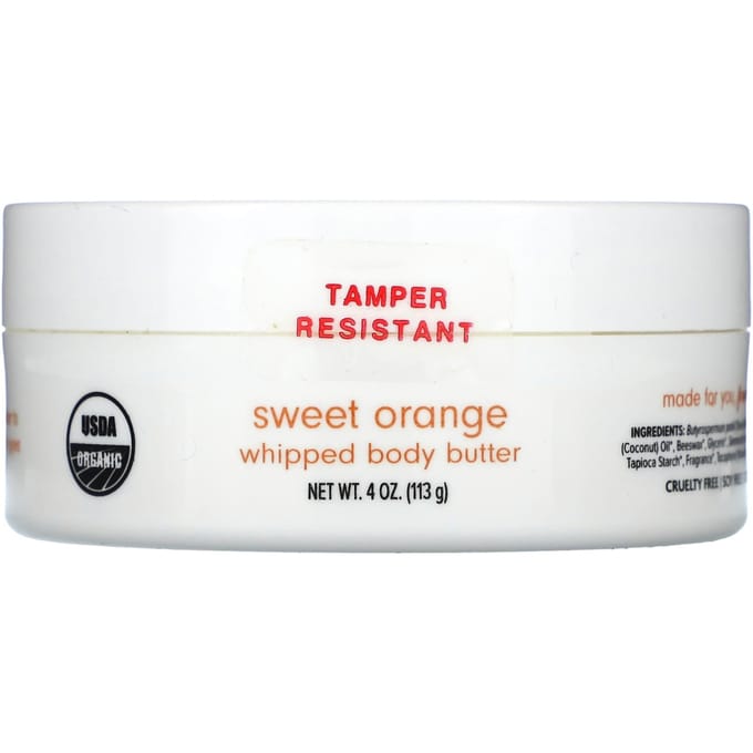 Dr. Mercola, Ola Botanicals, beurre corporel fouetté, orange douce, 113 g (113g) white