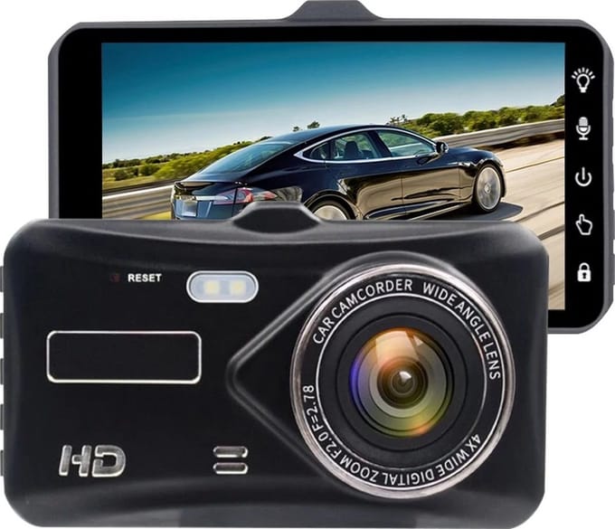 H309 Dual Dashcam 4.0 Inch 1080P/Park Modus/WDR/Wide Angel/G-Sensor/Loop Recording/Night Vision