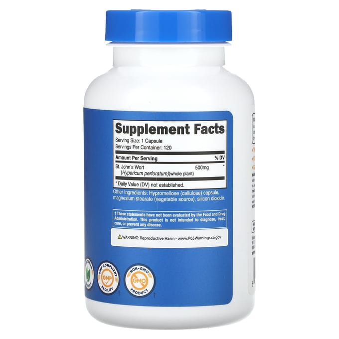 St. Sint-Janskruid, 500 mg, 120 Capsules