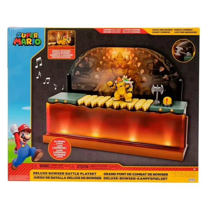 Bouwsets Jakks Pacific Super Mario Bros Deluxe Bowser Battle