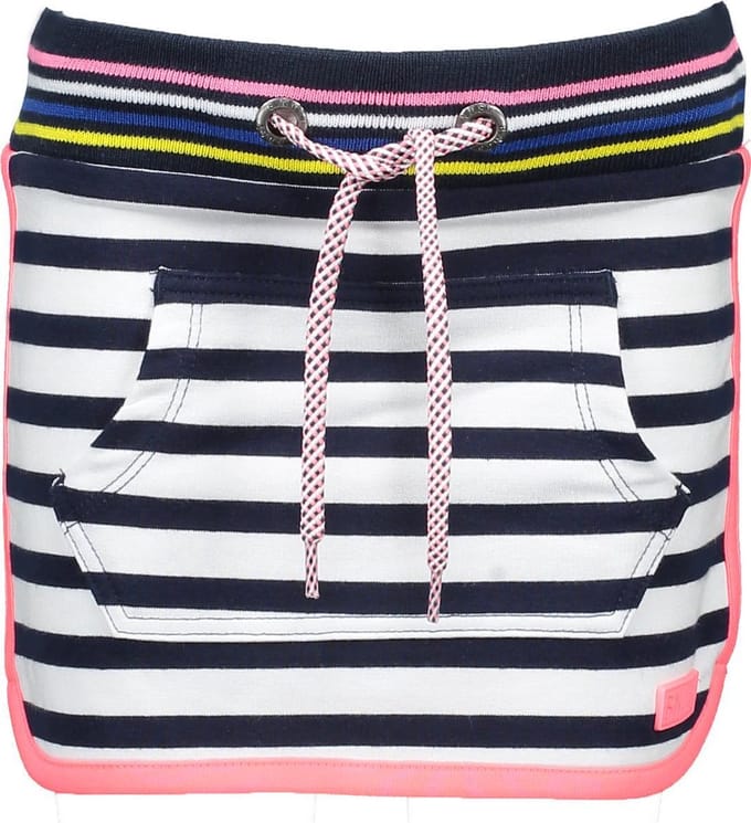 B. Nosy Meisjes Rok - Yarn dyed big stripe Navy/Whit - Maat 86/92