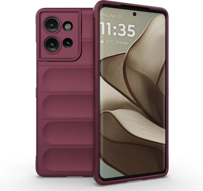 MobyDefend Hoesje - Geschikt voor Motorola Edge 50 - TPU Gripcase - Paars