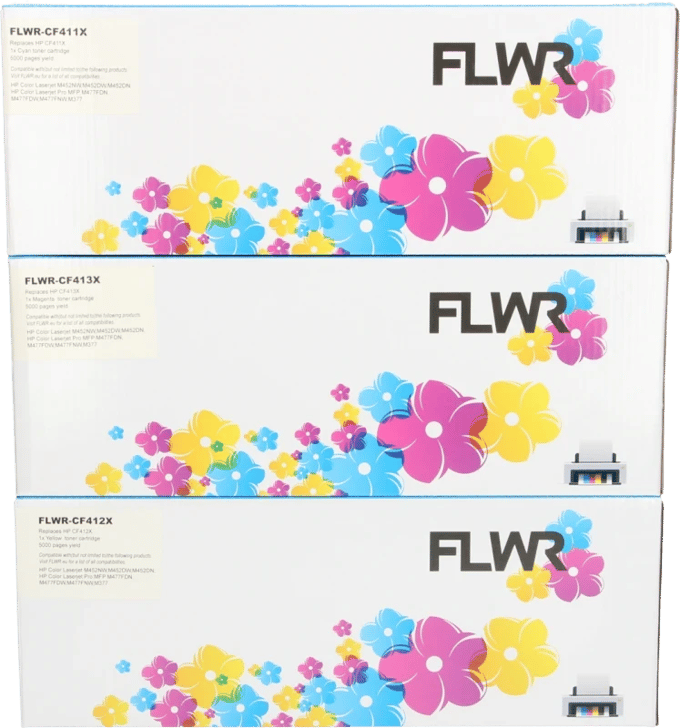 FLWR - Toners / 410X / 3-pack Kleuren C/M/Y - Geschikt voor HP