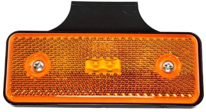 Zijmarkeringslampplat LED, model 11m langwerpig, Breedtelamp Oranje