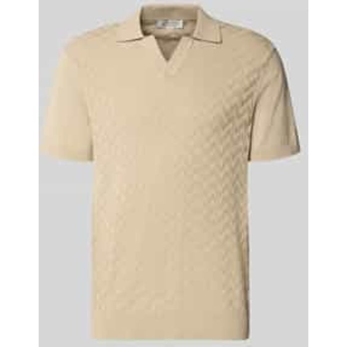 regular fit poloshirt met structuurpatroon model 'DYRVIK'