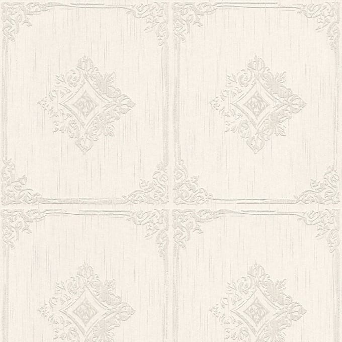 Barok behang Profhome 961992-GU textiel behang gestructureerd in barok stijl mat beige grijs 5,33 m2
