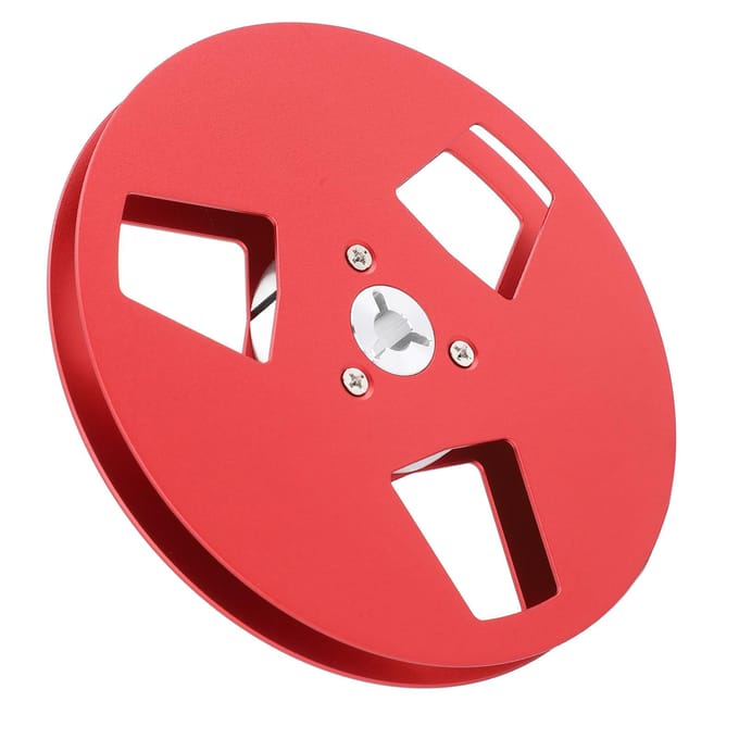 Bobine de ruban vide 5 pouces 3 trous Nab universelle ouverte en alliage d'aluminium pour Studer ReVox rouge