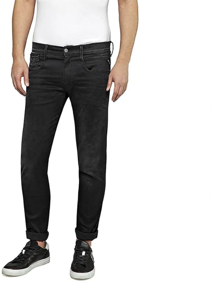 Replay Anbass Hyperflex Clouds Slim Fit Jeans Black