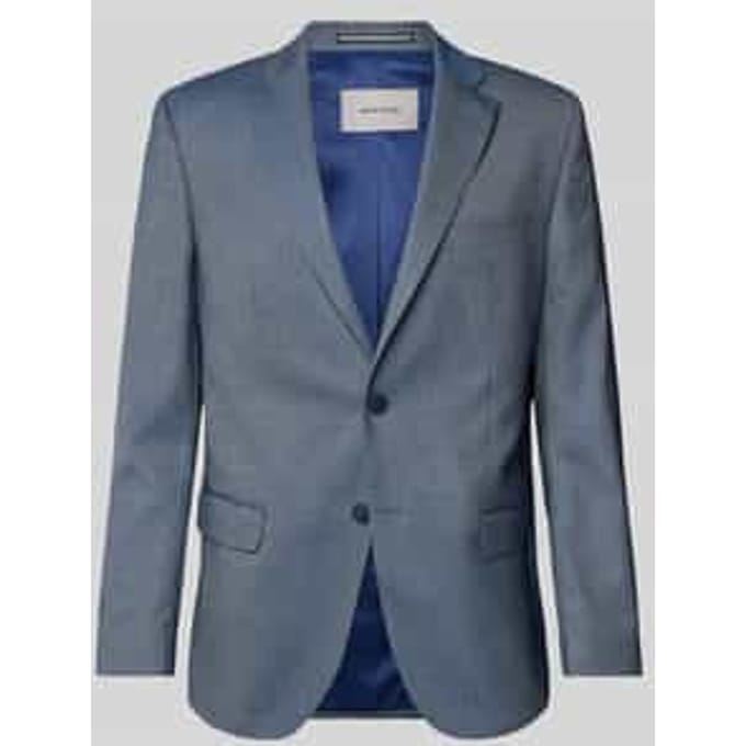 Regular fit 2-knoops colbert met wol