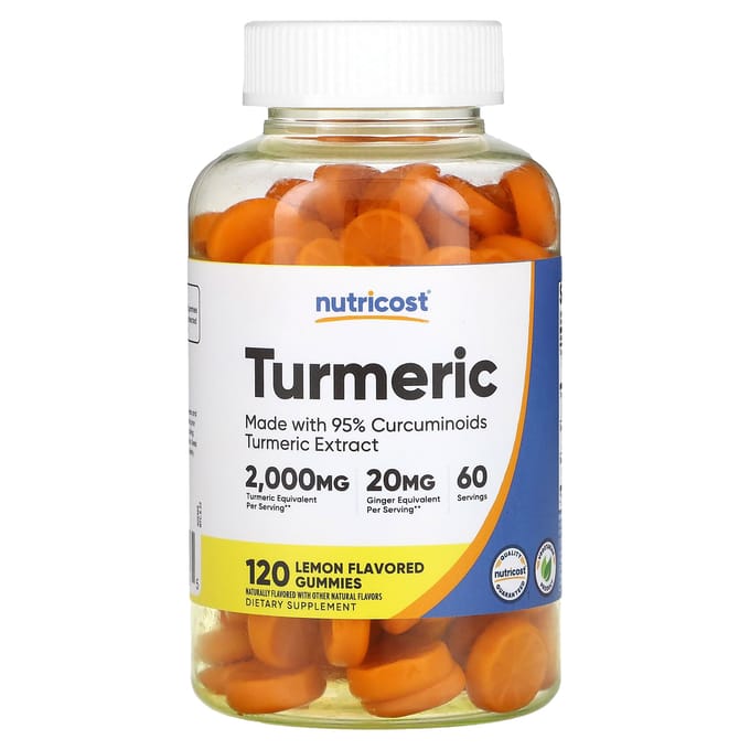 Nutricost, curcuma, citron, gommes 120 pièces