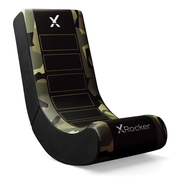 Gamestoel - Geo camo - inklapbaar - video rocker - groen (X Rocker)