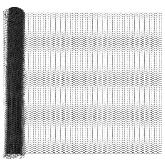 vidaXL - Hexagon - Hek - 1,4 - x - 100 - m - PVC - Grijs