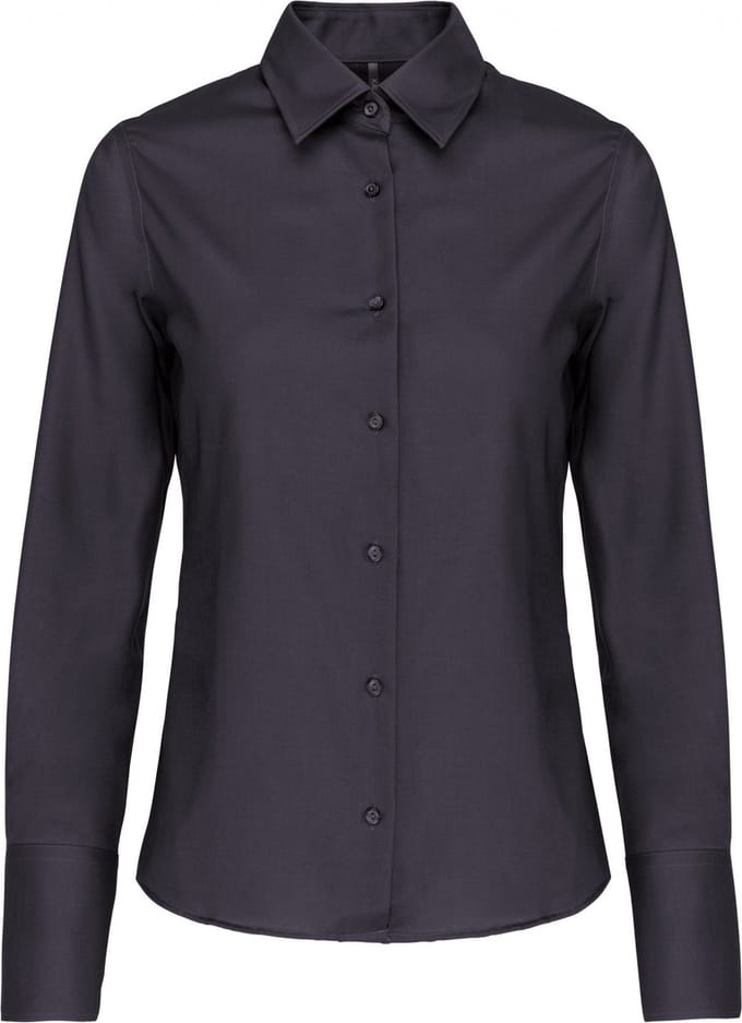 Kariban Dames non-iron blouse lange mouwen K538 - Zinc - M