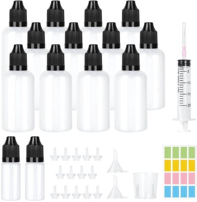NTHProducts - 12pcs Plastic Flacons - 50ml en 10ml - Compleet set