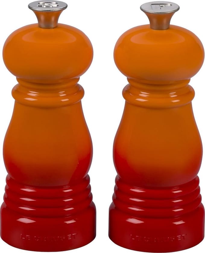 Le Creuset Mini Peper- en zoutset - Oranjerood - 12 cm