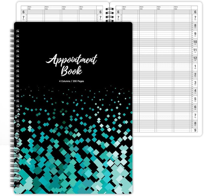 Afsprakenboek - Dagplanner - Salon Afspraken - Ongedateerd - 29 x 20 cm - Groen