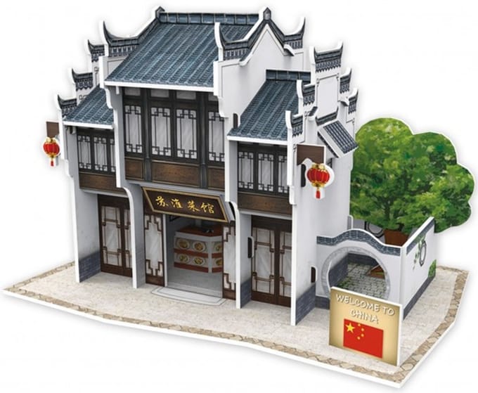 Cubicfun 3d Puzzel Chinese Restaurant Suhuai Foam 27 Stukjes