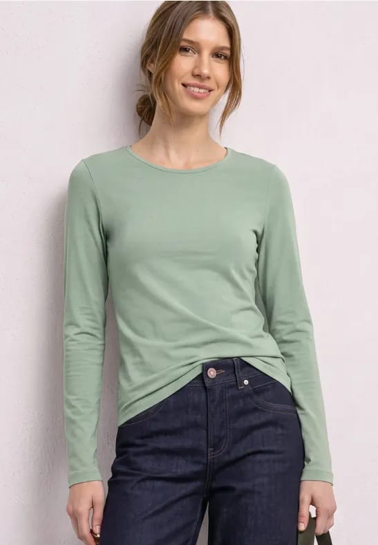 Effen shirt met lange mouwen