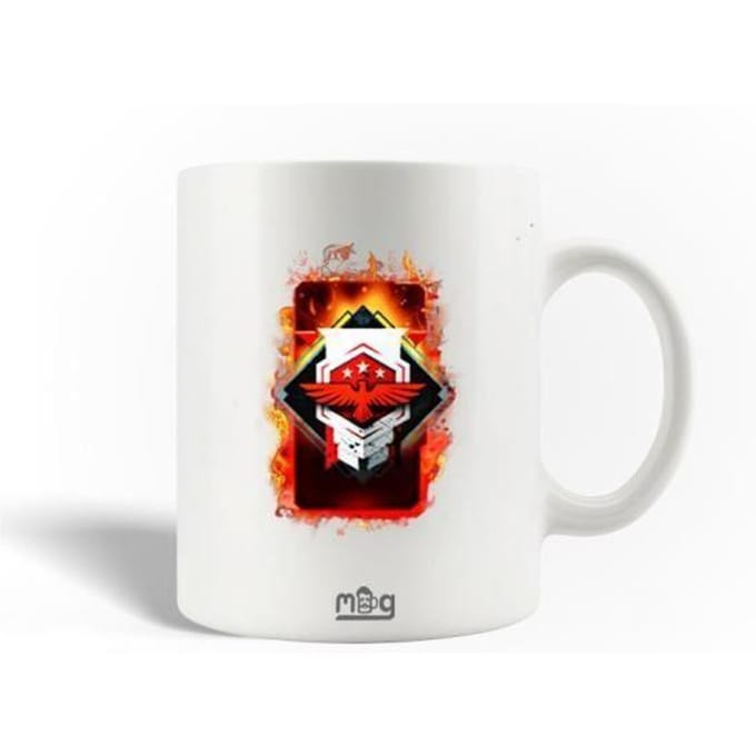 Mug en Céramique - MANIACASE - Free Fire Heroic Logo - 30cl - Compatible Lave-Vaisselle - Blanc