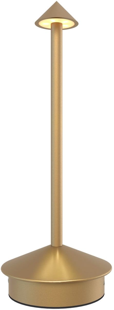 Ledvion - Oplaadbare Tafellamp Alba - LED - Goud - Dimbaar - IP20 - USB