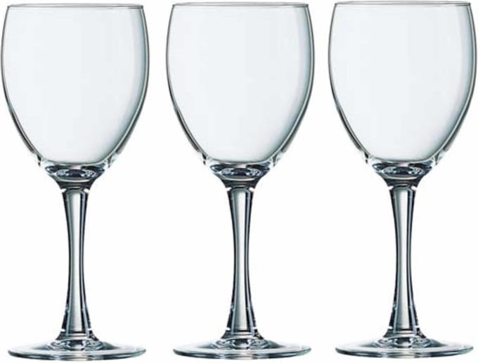 Arcoroc Wijnglazen - 6x stuks - glas - 190 ml - witte/rode wijn