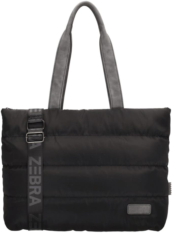 Zebra Trends Elske Shopper - 15,6" Laptoptas - Crossbody Schoudertas - Soft Puffer Tas - Zwart