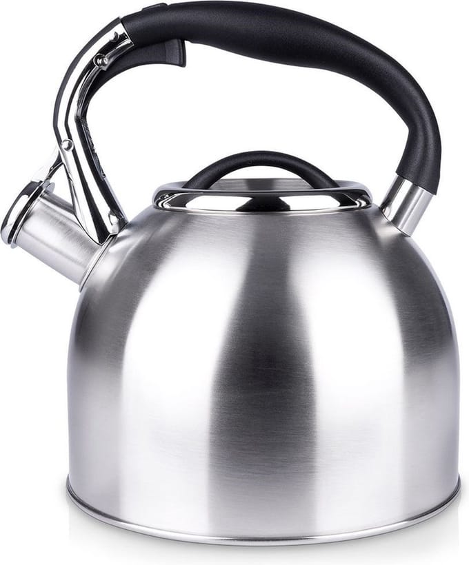 Fluitketel Edelstaal Zilver 2 l - Waterketel met Fluitje - Waterkoker