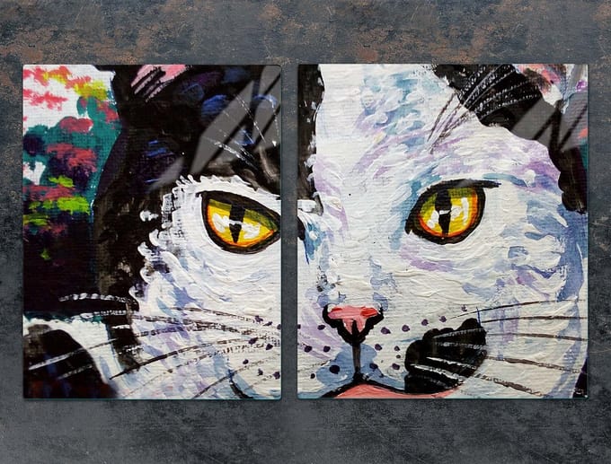 TMK ArtDeko – Glazen Beschermplaat – 85x52 cm – Kat Ontwerp