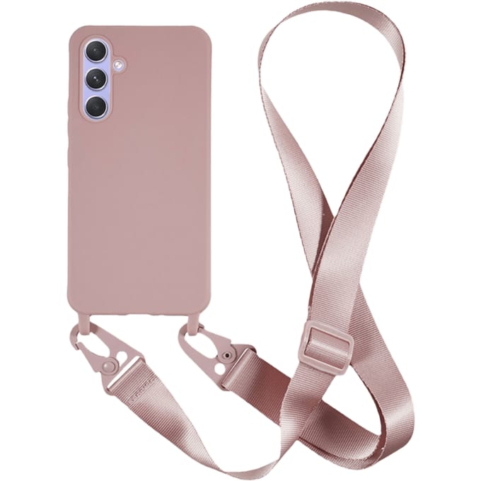 Mocaa Samsung Galaxy A25 Hoesje met Verstelbaar Koord Roze
