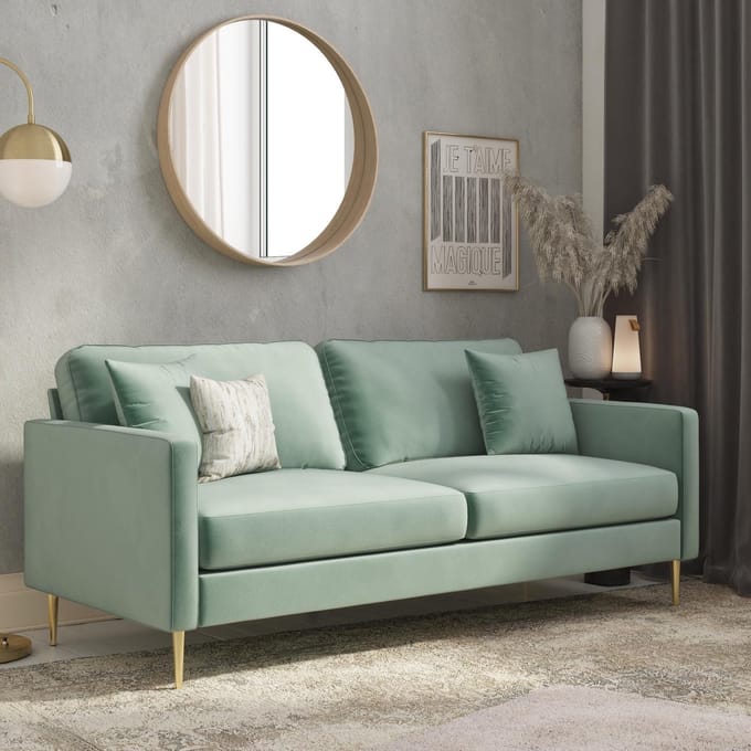 Highland-Sofa - 3-zits - Groen Fluweel