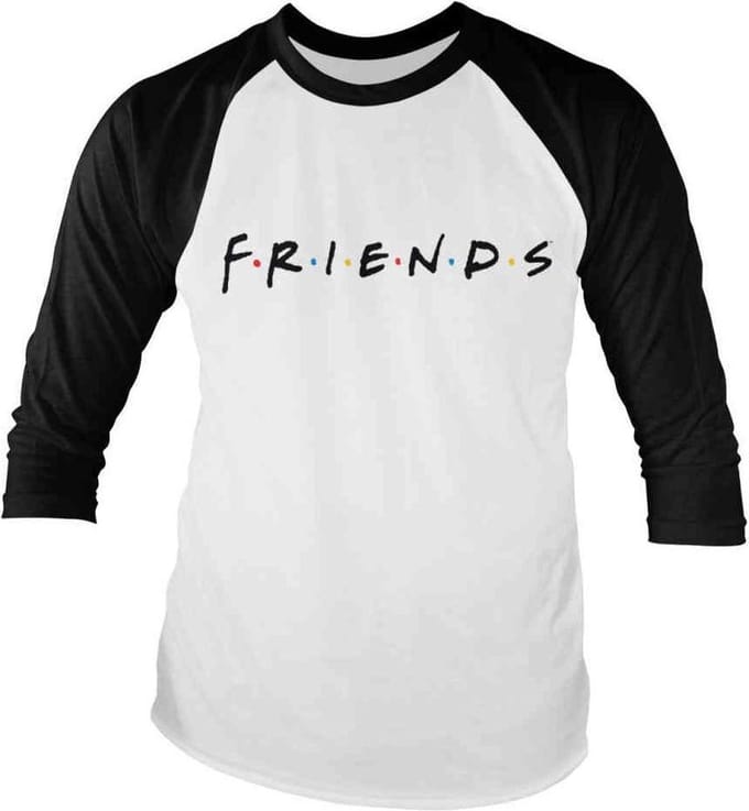 Friends Raglan top -S- Logo Wit/Zwart