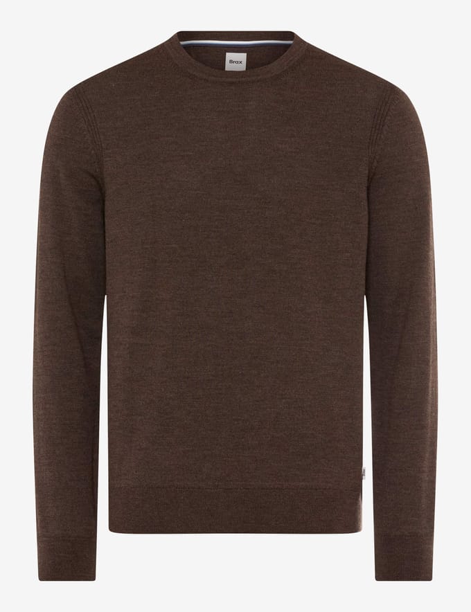 Brax Heren Trui  Style RICK chocolate, donkerbruin, maat M