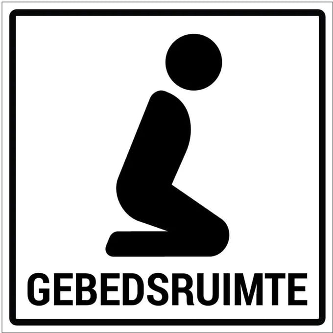 Gebedsruimte sticker | 30 x 30 cm