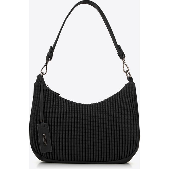 Wittchen Dames baguette tas met geometrisch patroon, zwart polyurethaan