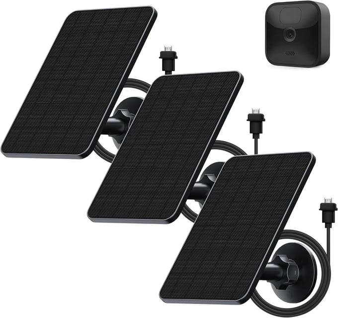 Zonnepaneel voor camera - Solar charger - Continue stroomvoorziening - IP65 waterdicht - 4W