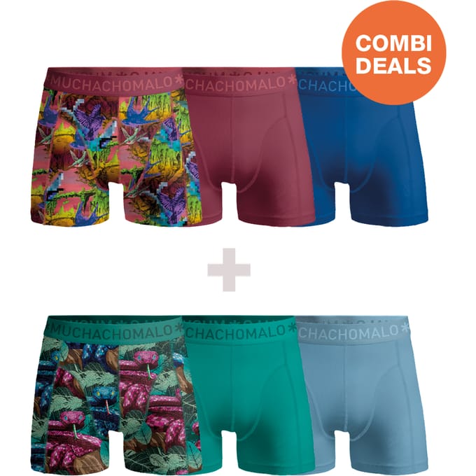 Muchachomalo Heren Boxershorts - 3+3 Pack - Mannen Onderbroeken