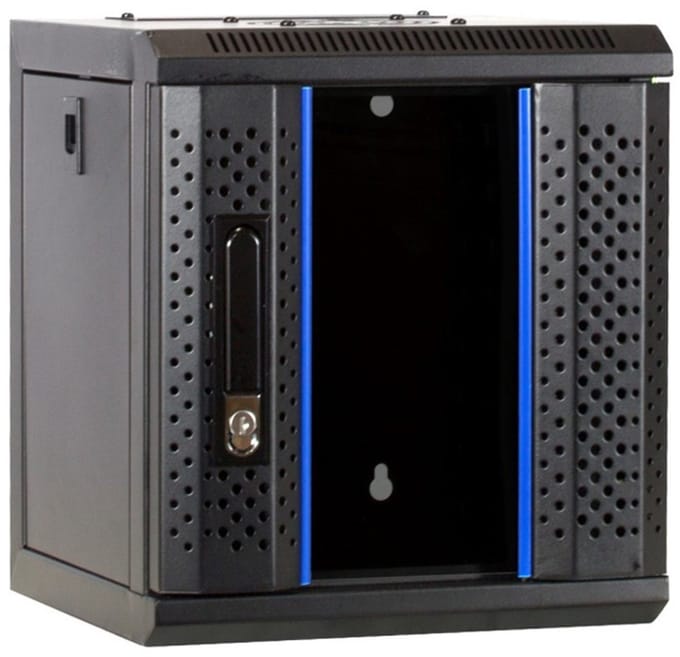 DSIT 10 inch 6U serverkast met glazen deur 312x310x352mm (BxDxH) - serverbehuizing - serverrack