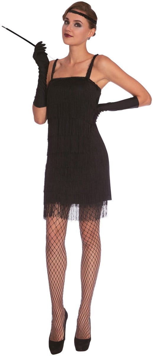 Amscan Verkleedjurk Flapper Dames Polyester Zwart Maat M